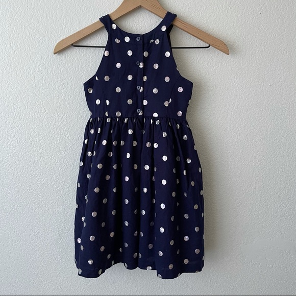 Gymboree Blue Polka Dot Dress Girls Size 7 - Picture 6 of 10